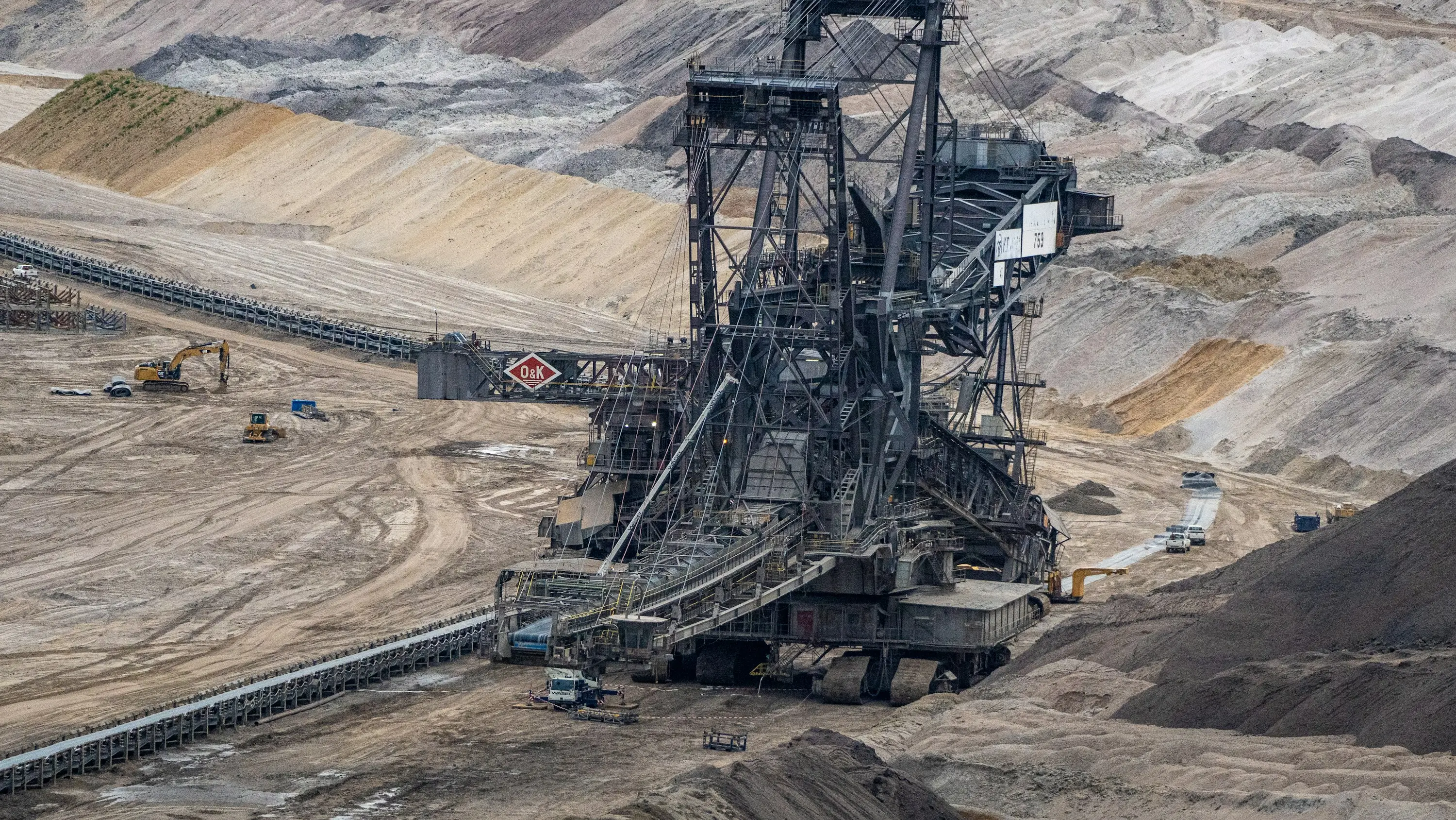 Open-pit mine site in arid country